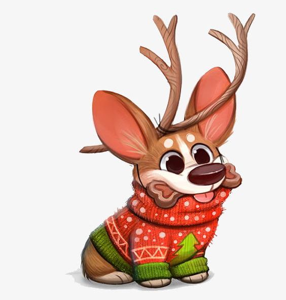 Christmas Filled Corgi PNG, Clipart, Animal, Animals, Antlers, Backgrounds, Cartoon Free PNG Download