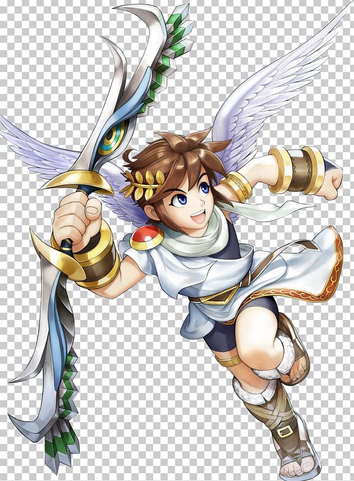 Kid Icarus: Uprising Super Smash Bros. For Nintendo 3DS And Wii U Kid Icarus: Of Myths And Monsters Super Smash Bros. Brawl PNG, Clipart, Action Figure, Angel, Anime, Art, Computer Wallpaper Free PNG Download