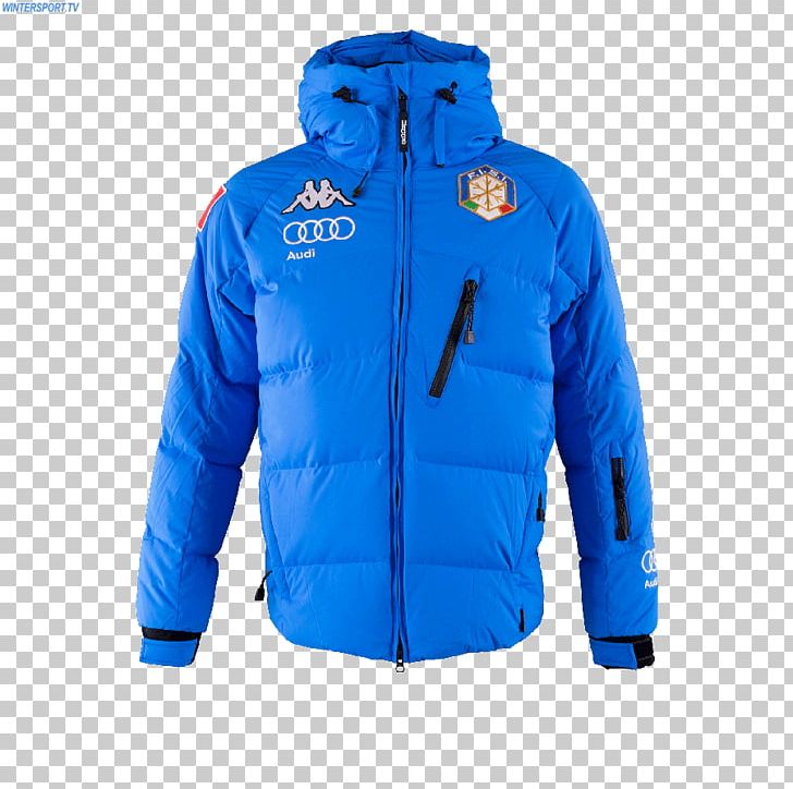 Hoodie Jacket Kappa Daunenjacke Polar Fleece PNG, Clipart, Alpine Skiing, Blue, Clothing, Coat, Cobalt Blue Free PNG Download