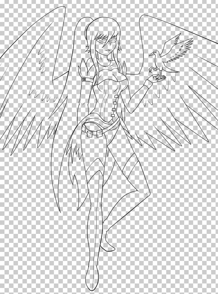 Fairy Line Art Cartoon Sketch PNG, Clipart, Angel, Angel M, Arm, Artwork, Black And White Free PNG Download