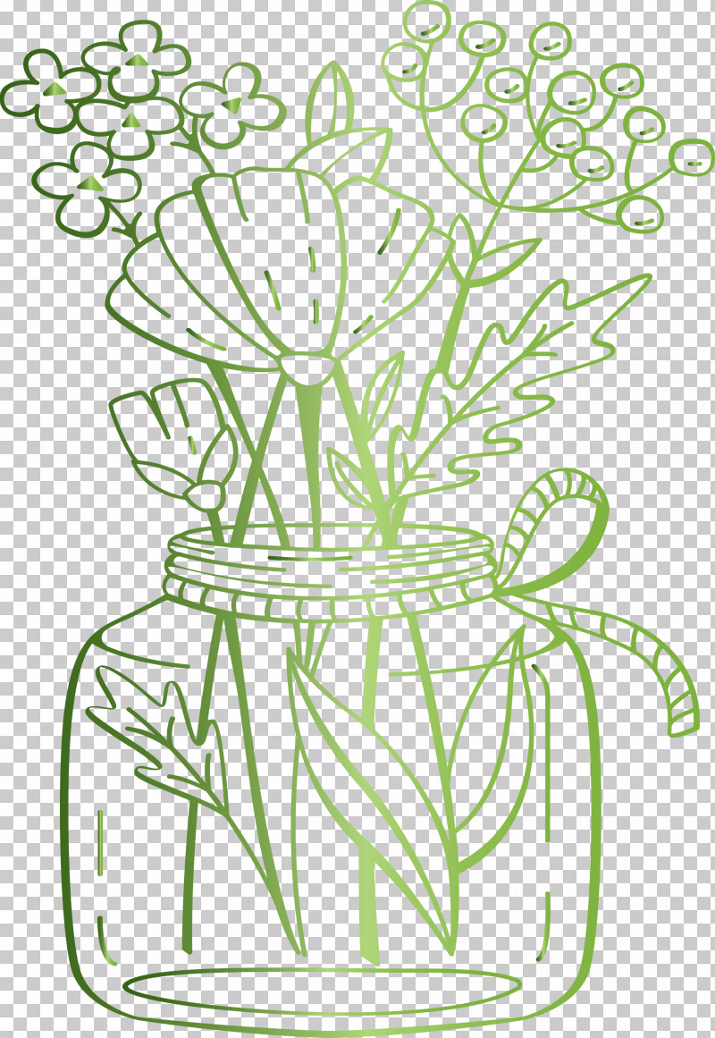 Mason Jar PNG, Clipart, Cut Flowers, Floral Design, Flower, Leaf, Line Free PNG Download