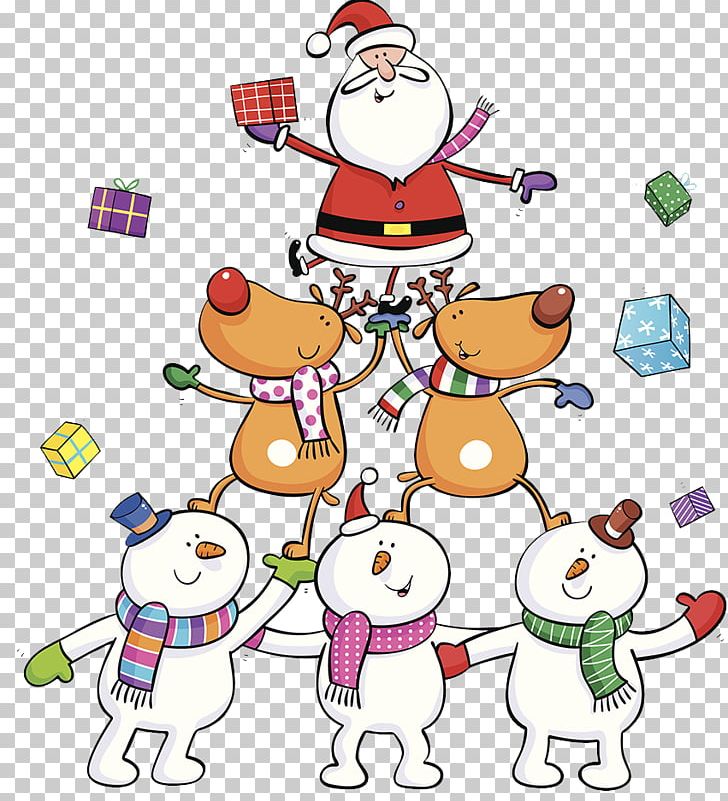 Rudolph Santa Claus's Reindeer Santa Claus's Reindeer Illustration PNG, Clipart, Animal, Area, Art, Artwork, Cartoon Free PNG Download