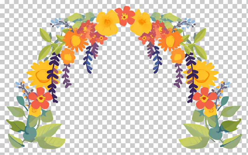 Garland Arch - Colorful Floral Arch Decoration PNG