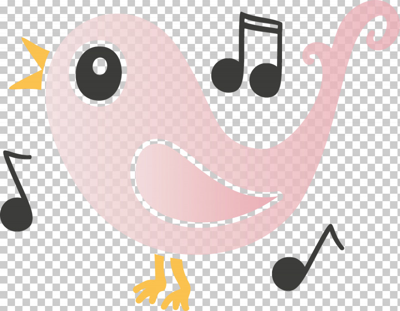 Pink Cartoon Line Font Smile PNG, Clipart, Cartoon, Cartoon Bird, Line, Paint, Pink Free PNG Download