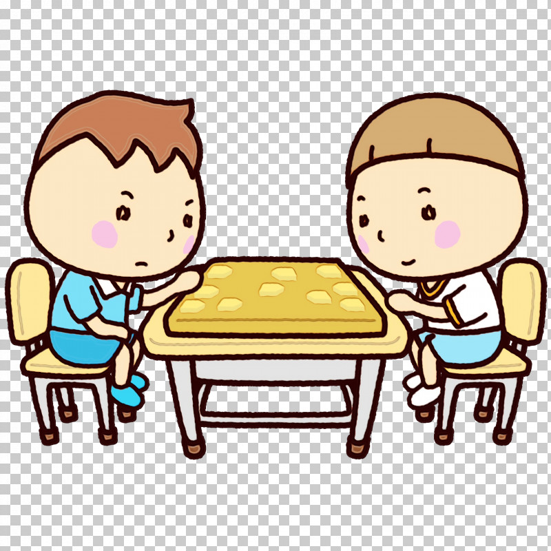 Cartoon Child Table Furniture Sharing PNG, Clipart, Cartoon, Child, End Table, Furniture, Line Free PNG Download