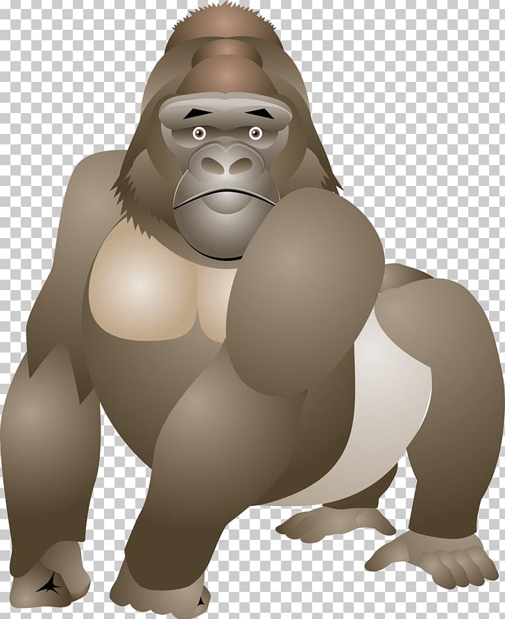 Gorilla Primate Orangutan Monkey Ape PNG, Clipart, Animal, Animals, Animation, Ape, Bear Free PNG Download