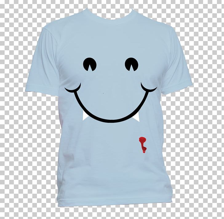 T-shirt Sleeve Smiley Gildan Activewear PNG, Clipart, Active Shirt, Blue, Clothing, Electric Blue, Facial Expression Free PNG Download