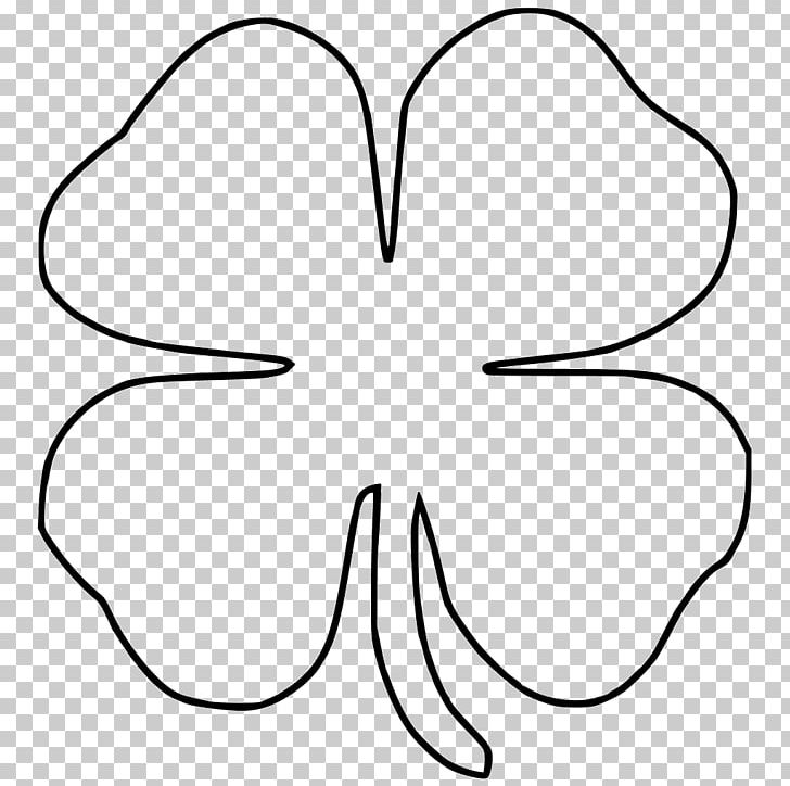 Four-leaf Clover Drawing PNG, Clipart, Angle, Area, Art, Black, Black And White Free PNG Download