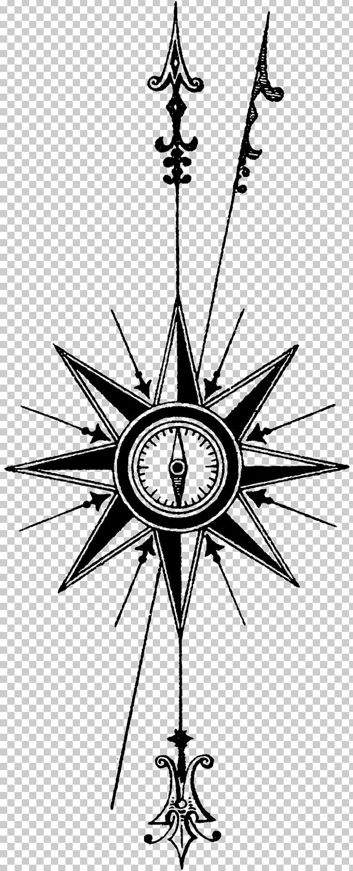 True North Compass Rose Tattoo PNG, Clipart, Black And White, Cardinal Direction, Compas, Compass, Compass Rose Free PNG Download