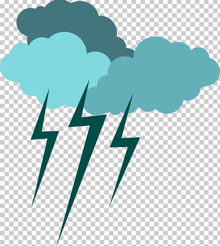 Blue Flat Lightning Weather Icon PNG, Clipart, Aqua, Bad Weather, Blue, Clip Art, Cloud Free PNG Download