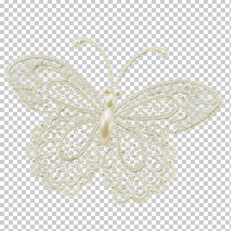 White Lace Butterfly Ornament Jewellery PNG, Clipart, Brooch, Butterfly, Jewellery, Lace, Moths And Butterflies Free PNG Download
