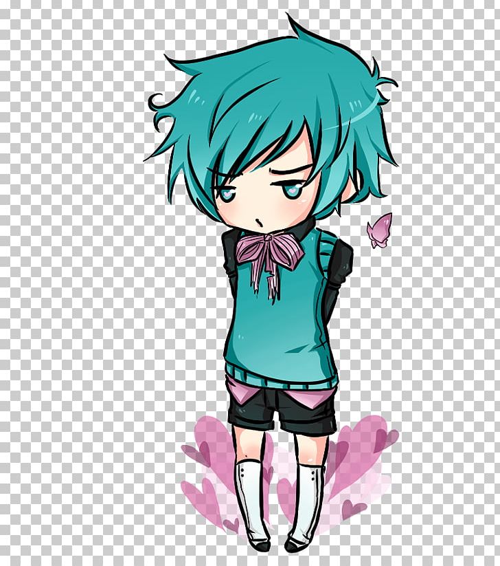 Chibi Anime Drawing Hairstyle Blue Hair Png Clipart 500 X
