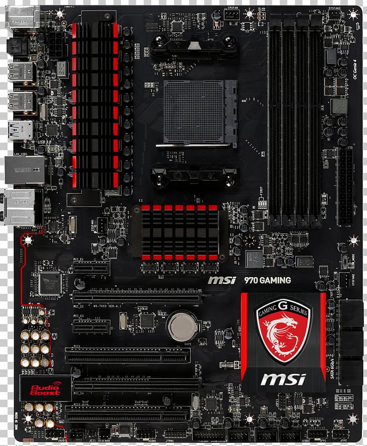 MSI 970 Gaming Motherboard Socket AM3+ Central Processing Unit PNG, Clipart, Amd Fx, Atx, Central Processing Unit, Computer Hardware, Electronic Device Free PNG Download