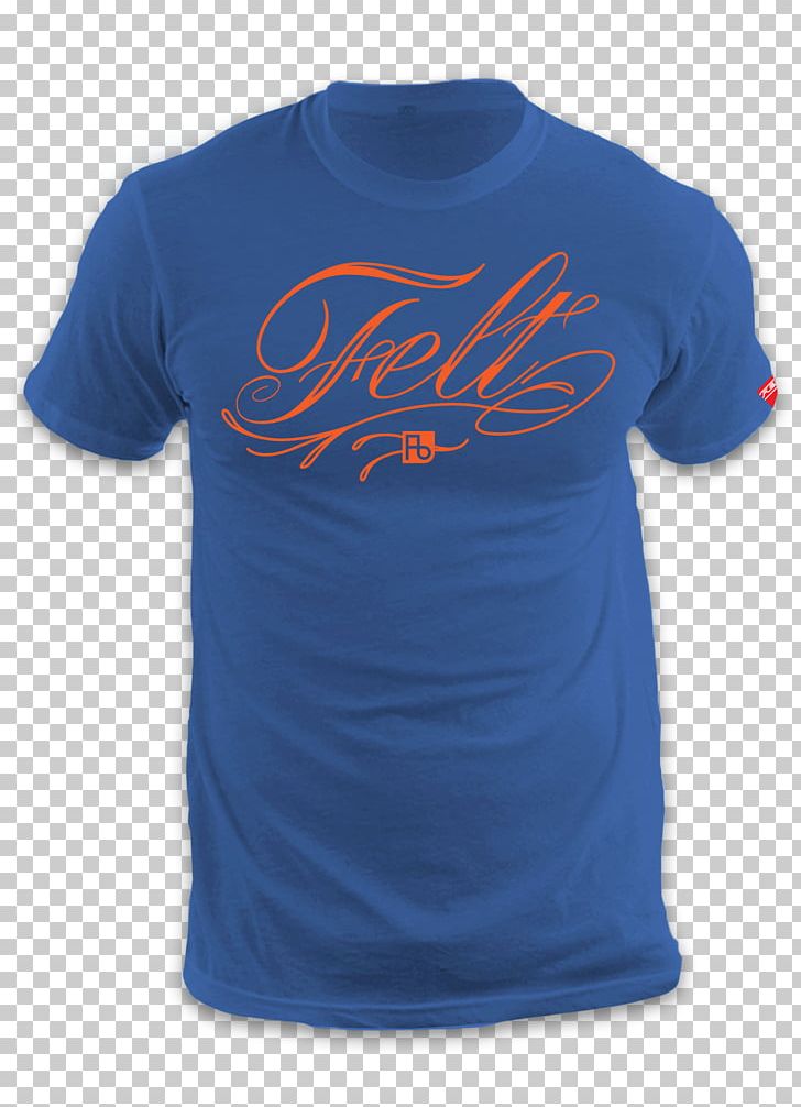 T-shirt Logo Sleeve Font PNG, Clipart, Active Shirt, Blue, Brand, Cobalt Blue, Electric Blue Free PNG Download