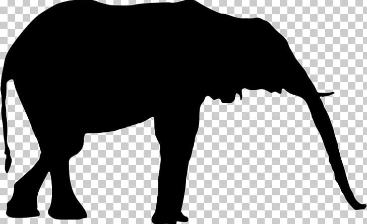African Elephant Silhouette PNG, Clipart, Black, Black And White, Cattle Like Mammal, Computer Icons, Download Free PNG Download