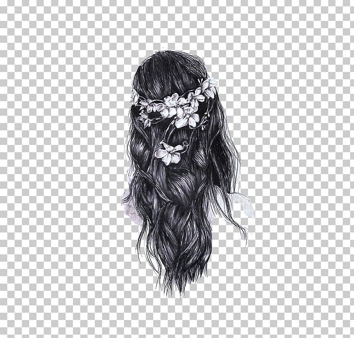 Drawing Hair Painting Art Sketch PNG, Clipart, Art, Black And White, Black Hair, Braid, Brown Hair Free PNG Download