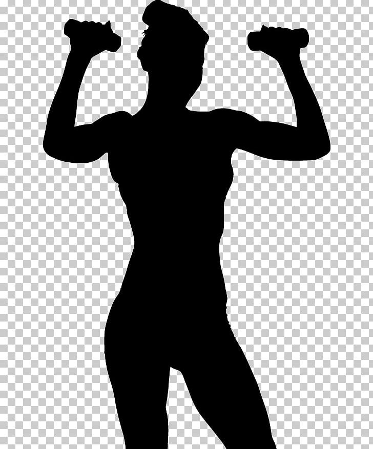 Weight Training Olympic Weightlifting Dumbbell Physical Exercise Silhouette PNG, Clipart, Arm, Black And White, Bodybuilding, Dumbbell, Female Free PNG Download