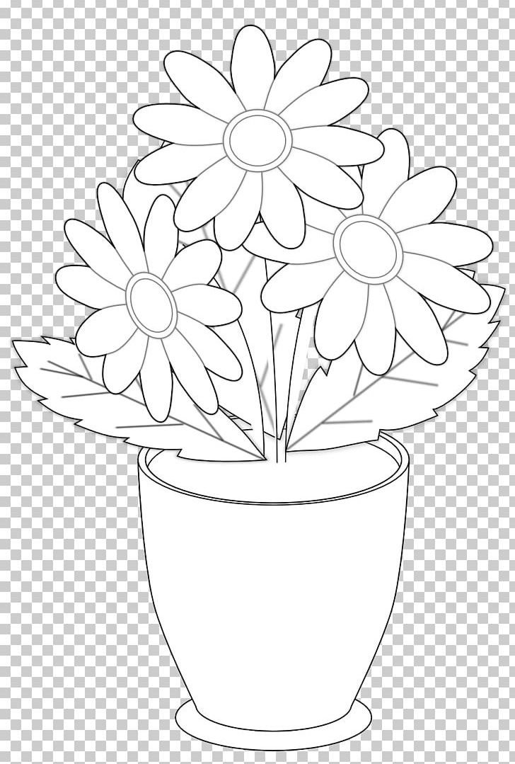 Drawing Vase Flower Black And White Png Clipart Art Artwork