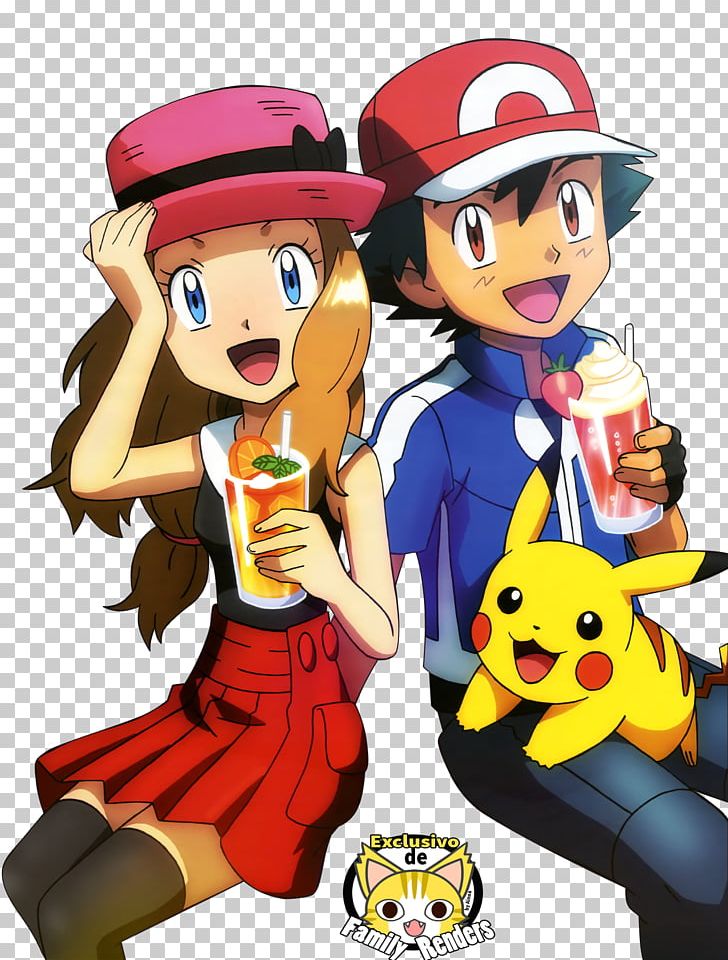 Pokémon X And Y Ash Ketchum Serena Pikachu Clemont Png