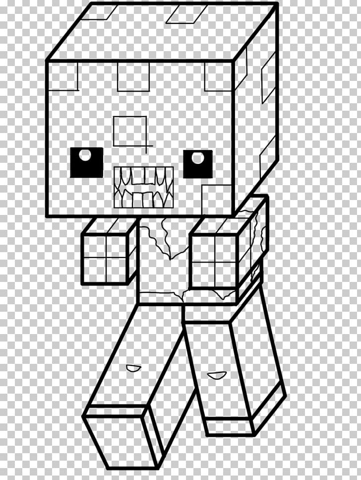 Minecraft Line Art Drawing Coloring Book Black And White PNG, Clipart, Angle, Area, Art, Artwork, Black And White Free PNG Download