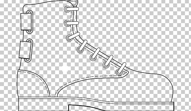 Drawing Boot Shoe Footwear PNG, Clipart, Angle, Area, Black And White, Boot, Clothing Free PNG Download