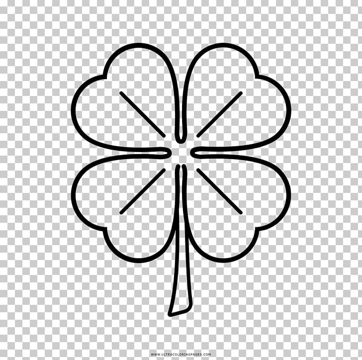 Four-leaf Clover Drawing Coloring Book PNG, Clipart, Area, Black And White, Circle, Clover, Cloverleaf Interchange Free PNG Download