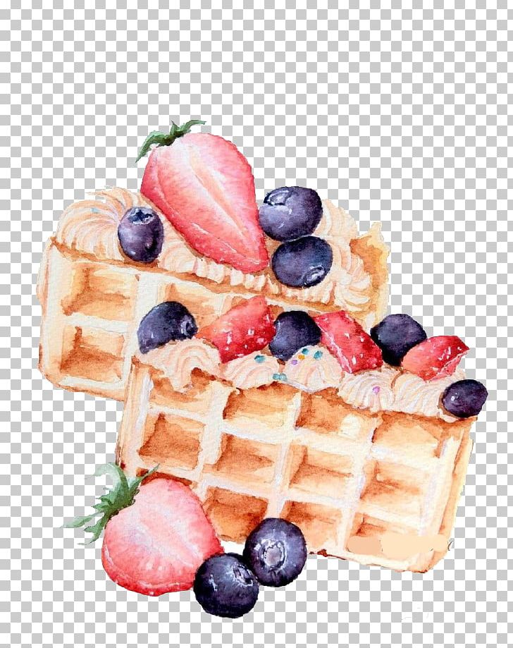 Ice Cream Belgian Waffle Strawberry Dessert PNG, Clipart, Blueberry, Breakfast, Cake, Confectionery, Cream Free PNG Download
