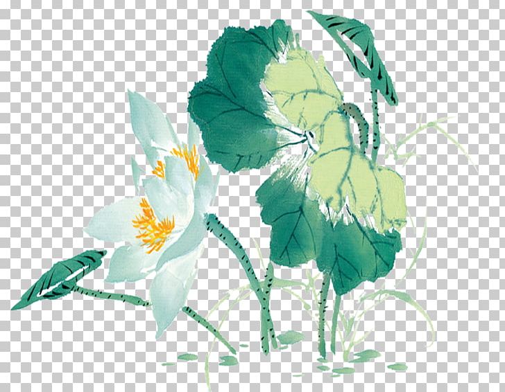 Heye Ink Wash Painting Nelumbo Nucifera Watercolor Painting PNG, Clipart, Artwork, Branch, China, Chinese Lantern, Chinese Painting Free PNG Download