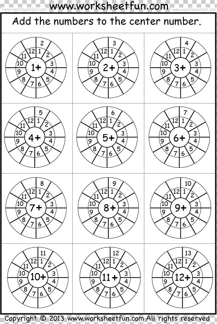 table numbers black and white clipart