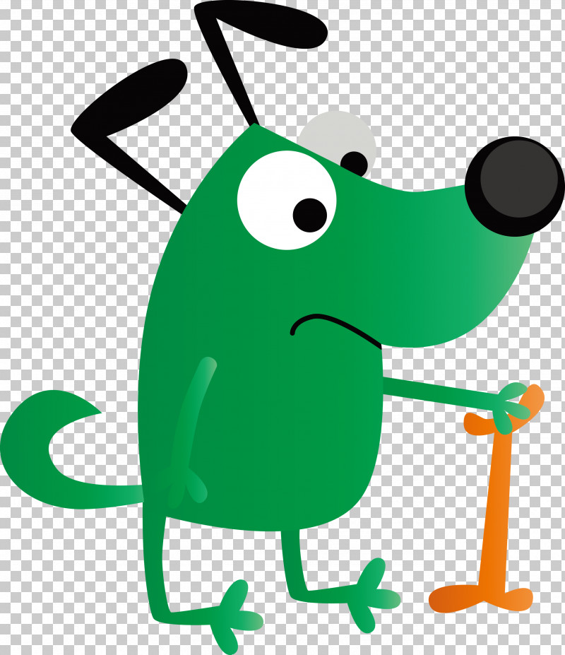 Green PNG, Clipart, Cute Cartoon Dog, Green Free PNG Download