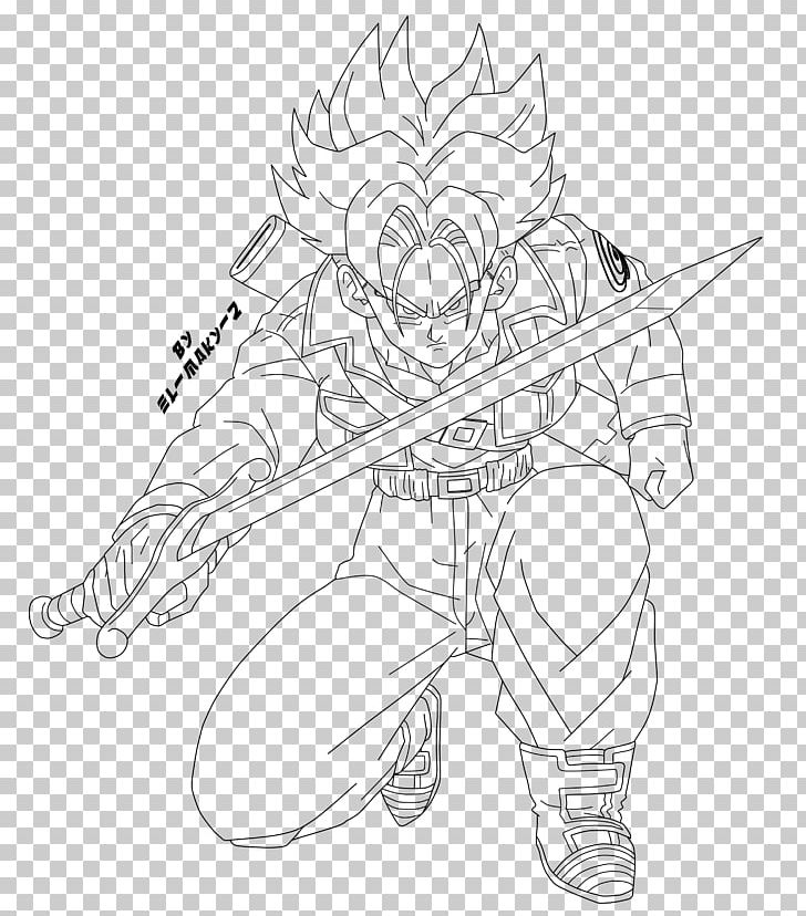 Trunks Goku Gohan Drawing Gotenks PNG, Clipart, Angle, Arm, Art, Artwork, Black And White Free PNG Download