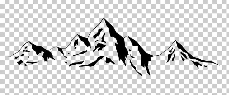 mountain range silhouette black and white