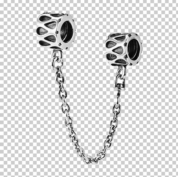 Pandora Earring Silver Jewellery Necklace PNG, Clipart, Baby, Black And White, Chain, Earring, Fashion Accessory Free PNG Download