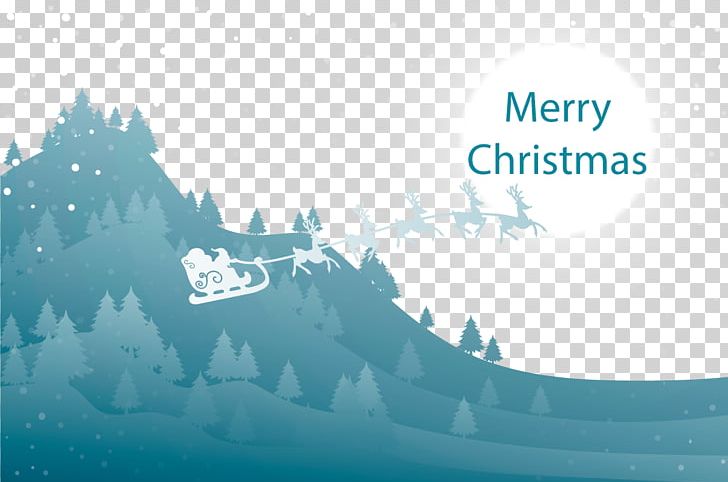 Santa Claus Christmas Sled Blue PNG, Clipart, Aqua, Arctic, Blue, Brand, Computer Wallpaper Free PNG Download