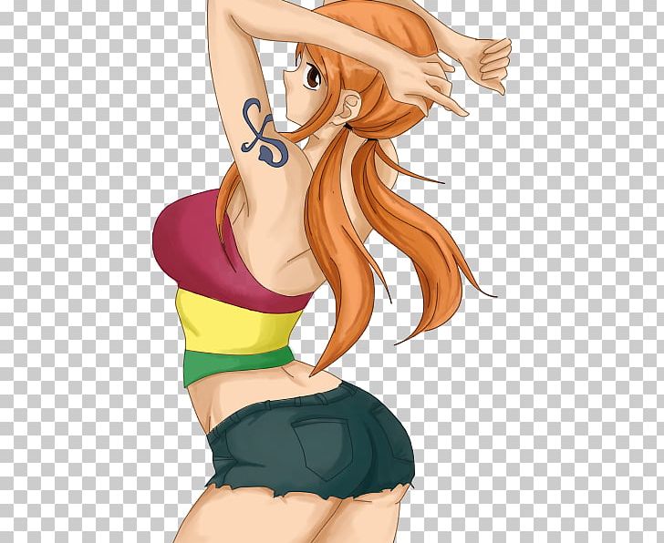 Nami Monkey D. Luffy Brook Nico Robin One Piece PNG, Clipart, Arm, Art, Brook, Brown Hair, Buttocks Free PNG Download
