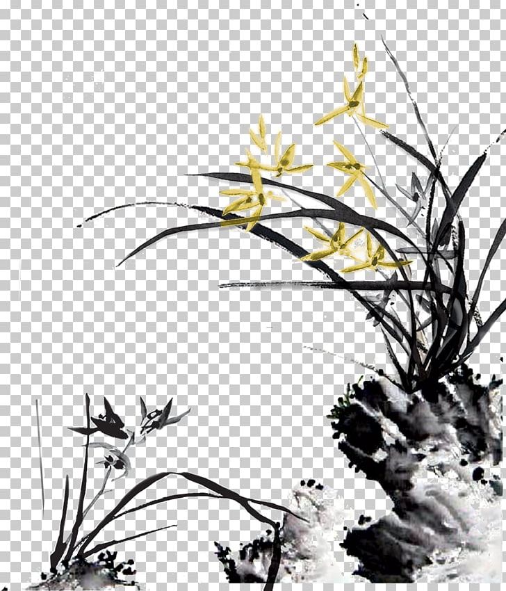 Ink Wash Painting Paper Chinese Painting Calligraphy PNG, Clipart, Art, Bada Shanren, Black And White, Branch, Calligraphy Free PNG Download