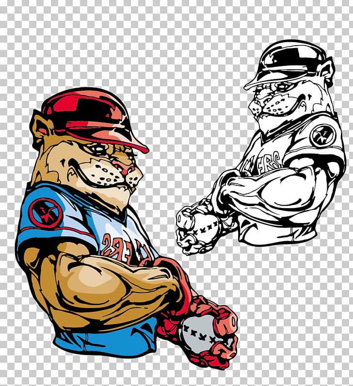 Bulldog T-shirt Baseball Mascot PNG, Clipart, Animals, Arm, Baseball Bat, Cartoon, Cre Free PNG Download