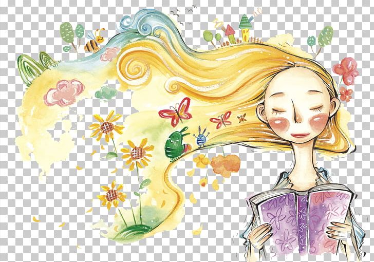 Watercolor Painting Childhood Illustration PNG, Clipart, Baby Girl, Beauty, Blowing, Breeze, Came Free PNG Download