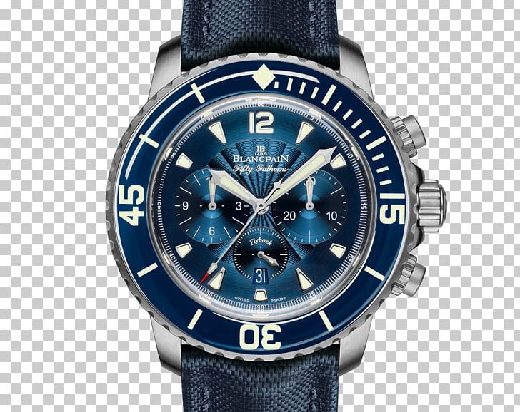 Blancpain Flyback Chronograph Automatic Watch PNG, Clipart, Accessories, Automatic Watch, Blancpain, Blancpain Fifty Fathoms, Brand Free PNG Download