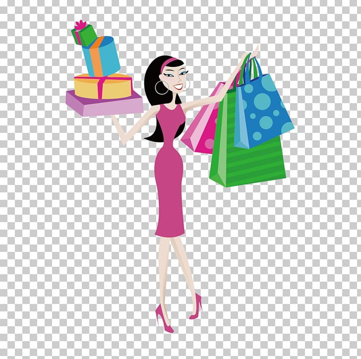 Shopping Euclidean PNG, Clipart, Art, Bag, Business Woman, Clothing, Coffee Shop Free PNG Download