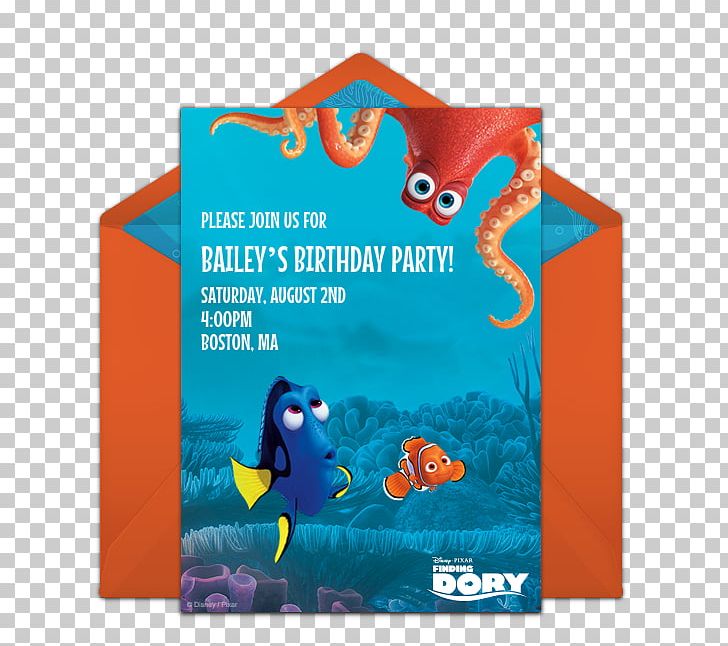 Wedding Invitation Nemo Paper Birthday Convite PNG, Clipart, Aqua, Birthday, Blue, Brand, Convite Free PNG Download