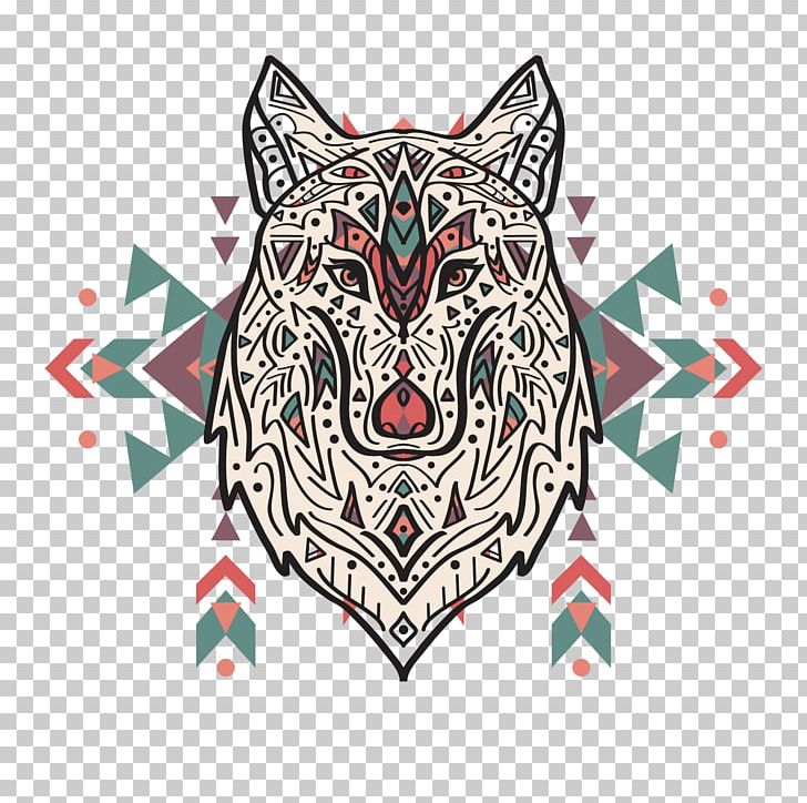 Gray Wolf Ornament Pattern PNG, Clipart, Abstract Pattern, Animals, Art, Carnivoran, Decoration Free PNG Download