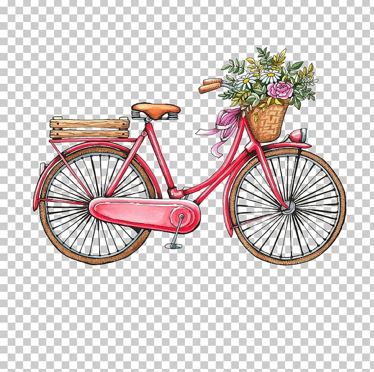 Bicycle Vintage Clothing Watercolor Painting PNG, Clipart, Bicycle Accessory, Bicycle Basket, Bicycle Frame, Bicycle Part, Cycling Free PNG Download