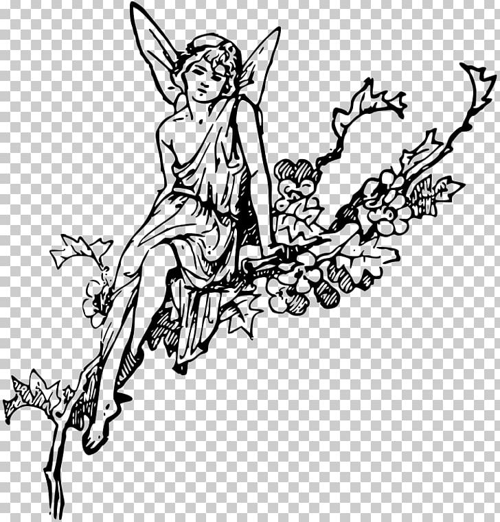 Fairy Drawing PNG, Clipart, Art, Artwork, Black And White, Branch, Drawing Free PNG Download