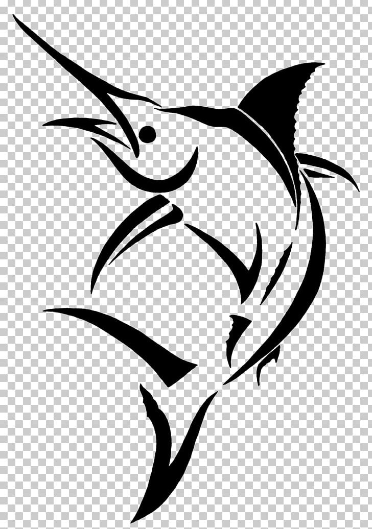 Sailfish Paper Decal Atlantic Blue Marlin PNG, Clipart, Artwork, Beak, Bird, Black And White, Black Marlin Free PNG Download