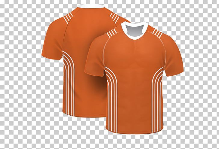 Jersey Rugby Shirt T-shirt Sleeve PNG, Clipart, Active Shirt, Clothing, Jersey, Neck, Orange Free PNG Download