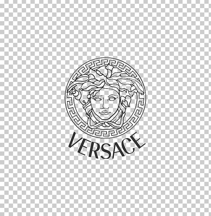 Versace Italian Fashion Gucci Dolce & Gabbana PNG, Clipart, Area, Armani, Black And White, Brand, Circle Free PNG Download