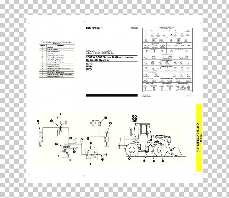Caterpillar Inc. Skid-steer Loader Hydraulics Caterpillar 966 PNG, Clipart, Angle, Area, Backhoe, Backhoe Loader, Black And White Free PNG Download