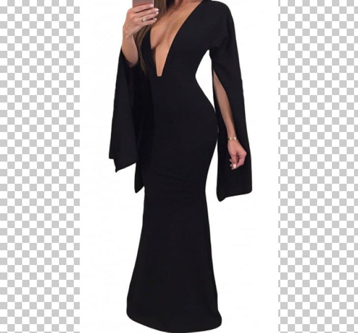 Neckline Sleeve Maxi Dress Little Black Dress PNG, Clipart, Backless Dress, Black, Bodycon Dress, Clothing, Cocktail Dress Free PNG Download