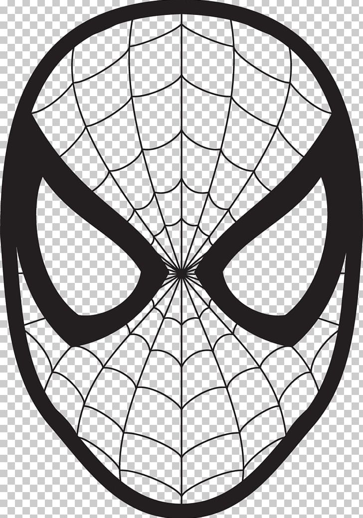 Spider-Man Drawing Face Coloring Book PNG, Clipart, Black And White, Circle, Cli, Coloring Book, Drawing Free PNG Download
